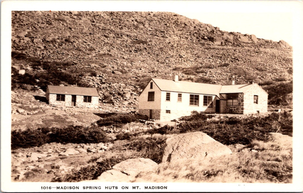 NH, MT MADISON - Madison Spring Huts closeup - Shorey RPPC - w04257