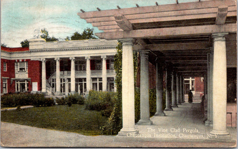 NY, CHAUTAUQUA - Chautauqua Institution, Pergola postcard - W04971