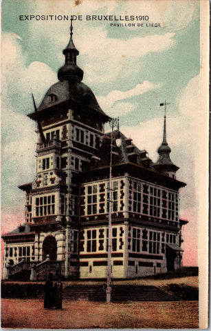 Foreign postcard - Bruxelles Belgium -  Exposition 1910 Pavillon de Liege - w050