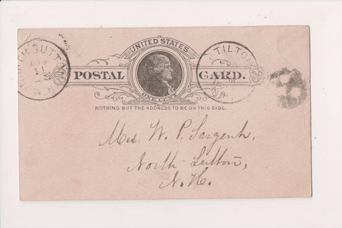 NH, TILTON - fancy killer on 18__ Postal Card - w05133
