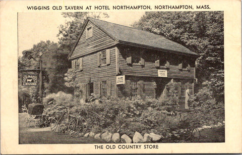 MA, Northampton - Wiggins Old Tavern at Hotel, Old Country Store postcard - w052