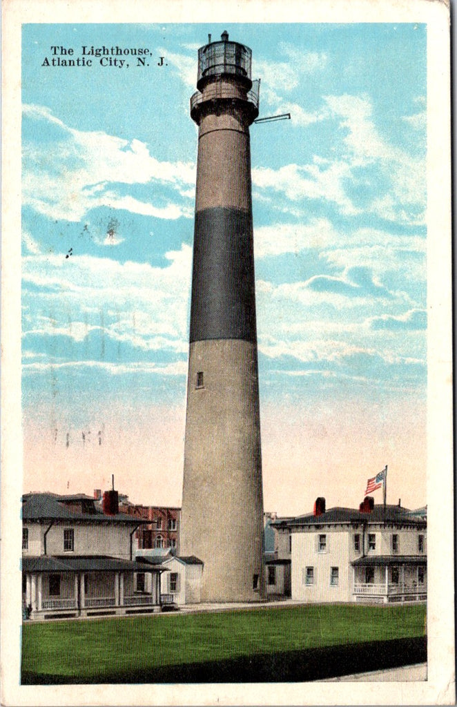 NJ, ATLANTIC CITY - Light House, lighthouse - Sithens postcard - w05269