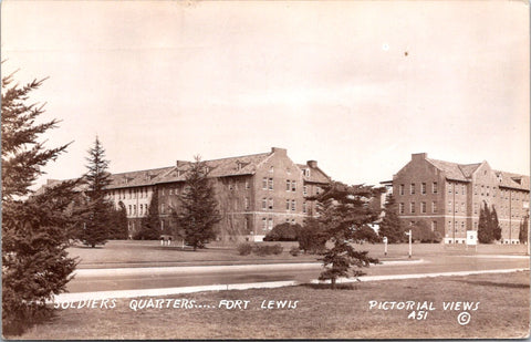 WA, FORT LEWIS - Soldiers Quarters - 1950 RPPC - WK0005