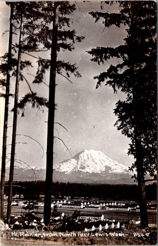 WA, FORT LEWIS - Mt Rainier from North Fort Lewis  - 1950 RPPC - WK0006