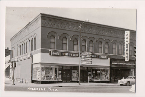 NE, HOLDREGE - Standish Drug, Walgreen Agency, Coca Cola sign - RPPC - wk0017