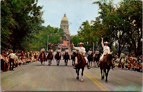 WY, CHEYENNE - Frontier Days Parade - 1959 postcard - wk0139