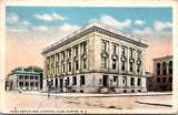 NY, ELMIRA - Post Office, Century Club @1924 postcard - wk0145