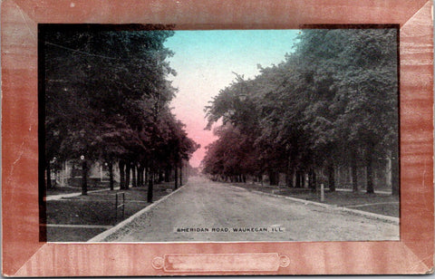 IL, CHICAGO - Sheridan Road postcard as if framed - wk0146