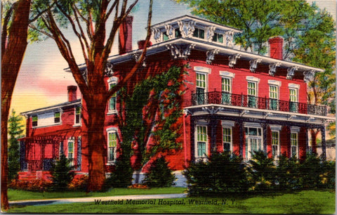 NY, WESTFIELD - Westfield Memorial Hospital vintage postcard - WK0166