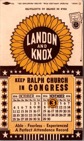 IL, SKOKIE - Ralph Church in Congress Advertisement (original SOLD) wk0239