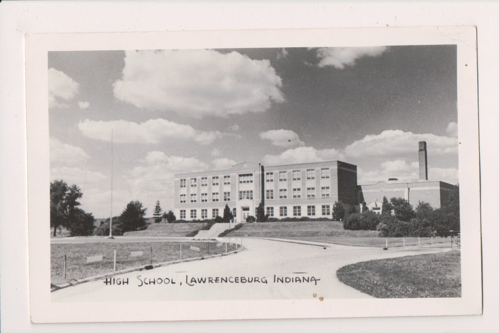 IN, LAWRENCEBURG - High School - 1953 RPPC postcard - wk0260