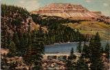 WY, YELLOWSTONE - Beartooth Lake and Butte, Yellowstone Park postcard - WK0275