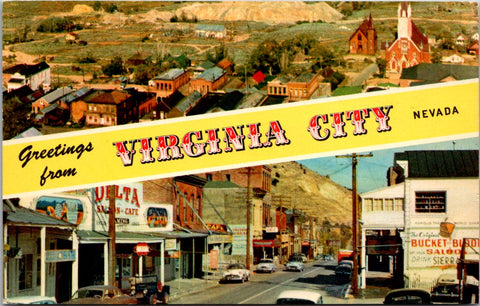 NV, VIRGINIA CITY - Greetings from -  postcard - wk0361