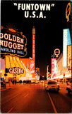 NV, LAS VEGAS - Fremont St - Funtown USA with signs postcard - wk0368