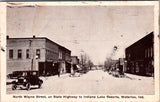 IN, Waterloo - North Wayne St on way to Indiana Lake Resorts postcard - C17326