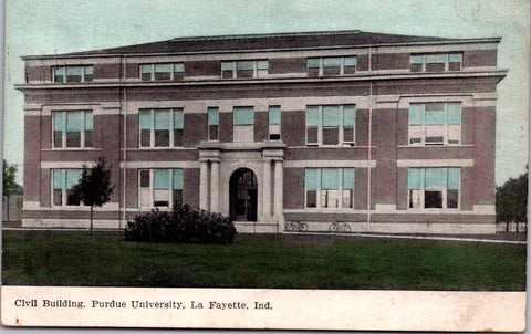 IN, La Fayette - Purdue University, Civil Building - 1908 postcard - E23109