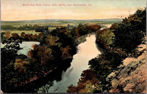 IN, Martinsville - Blue Bluffs River Scene - 1910 postcard - E23346