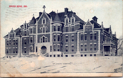 IN, South Bend - St Josephs Hospital - 1908 postcard - E23401