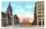 IN, Evansville - Court House, YMCA, Furniture Blds postcard - E23402