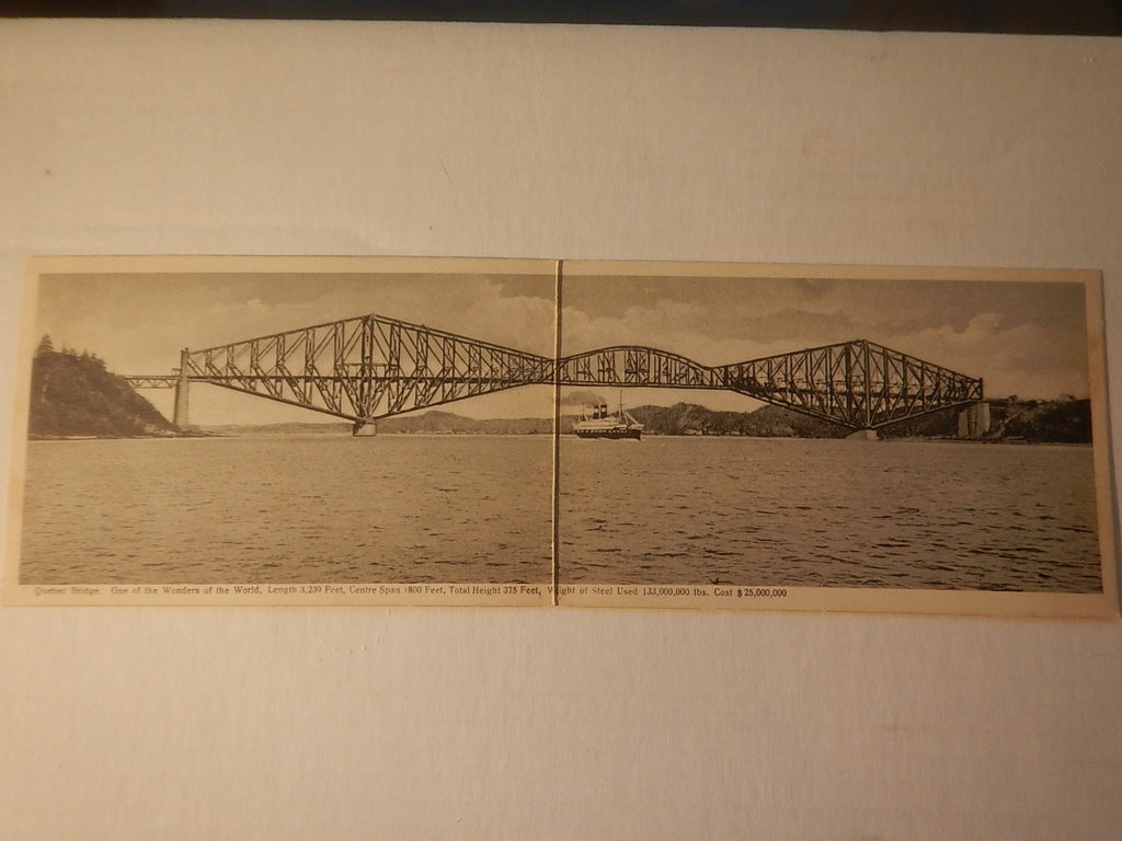 Canada - QUEBEC, QC - Bridge with stats, bi-fold or panorama double card - NL0074