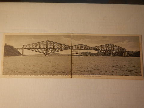 Canada - QUEBEC, QC - Bridge with stats, bi-fold or panorama double card - NL0074