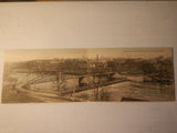 IA, IOWA CITY - Birds eye view beyond the bridge, from West Side / bi-fold card
