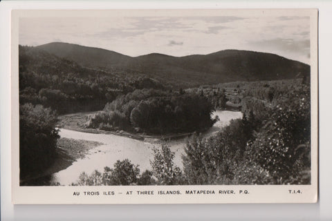 Canada - TROIS ILES, QC or Three Islands, Matapedia River RPPC - w00066