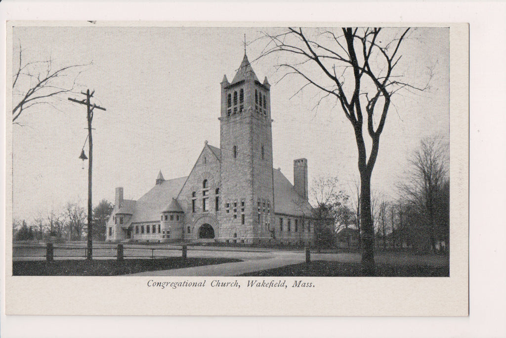 MA, WAKEFIELD - Congregational Church - old postcard - W02771