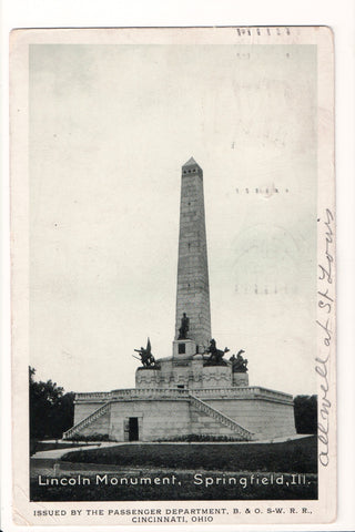 IL, SPRINGFIELD - Lincoln Monument - @1907 postcard - W03116