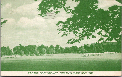 IN, Lawrence - Fort Benjamin Harrison Parade Grounds - 1945 postcard - W03274
