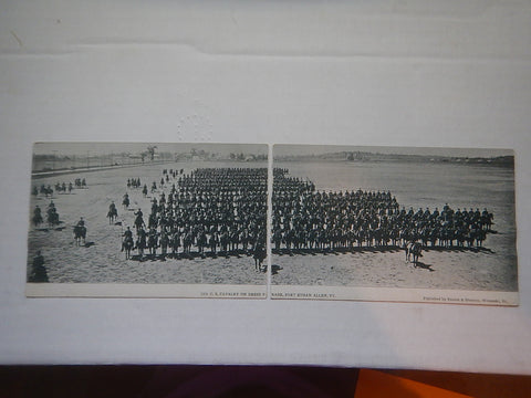 VT, FORT ETHAN ALLEN - 15th US Cavalry Dress Parade bifold postcard - W03653