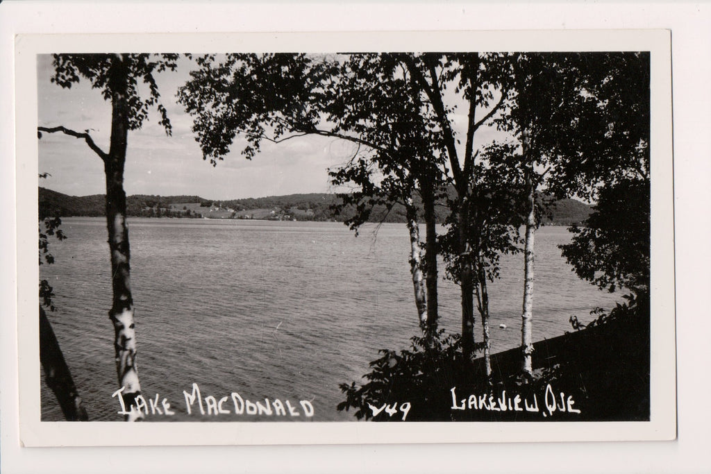 Canada - LAKEVIEW, QUE - Lake MacDonald - B J Bougue RPPC - w03912