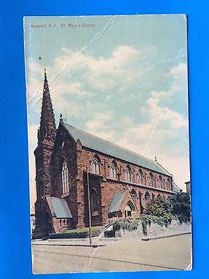 RI, NEWPORT - St Mary's Church postcard - H15069