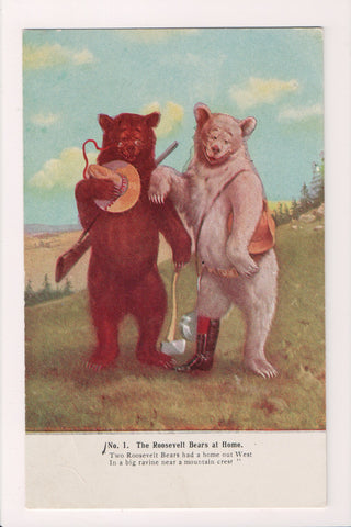 Animal - Bear or Bears postcard - No 1 Roosevelt bears at home - 201100