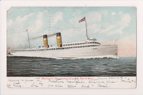 Ship Postcard - NORTH WEST, S S - Northern Steamship Co - 2K0252