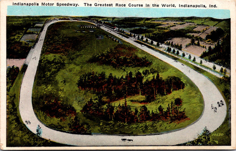 IN, Indianapolis - Motor Speedway Race Course from above postcard - 2k0698