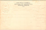 Stamps postcard - ARGENTINA embossed Stamp card - 2k0986
