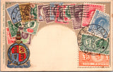 Stamps postcard - UNITED KINGDOM embossed Stamp card - 2k1013
