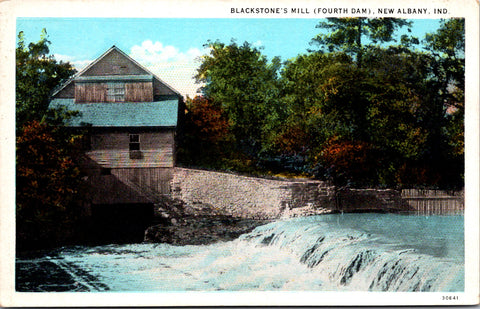 IN, New Albany - Blackstones Mill (4th Dam) postcard - 2k1022