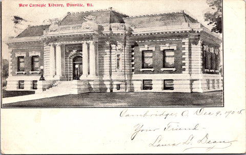 IL, DANVILLE - Carnegie Library (New) postcard (original SOLD) 2k1037