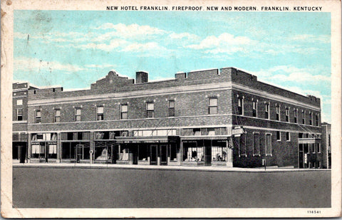 KY, Franklin - Hotel Franklin (New) - 1937 postcard - 2k1075