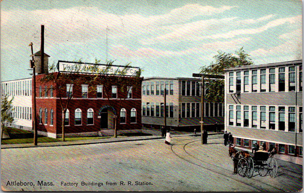 MA, ATTLEBORO - James E Blake factory, Jewelers - old postcard - 2k1077