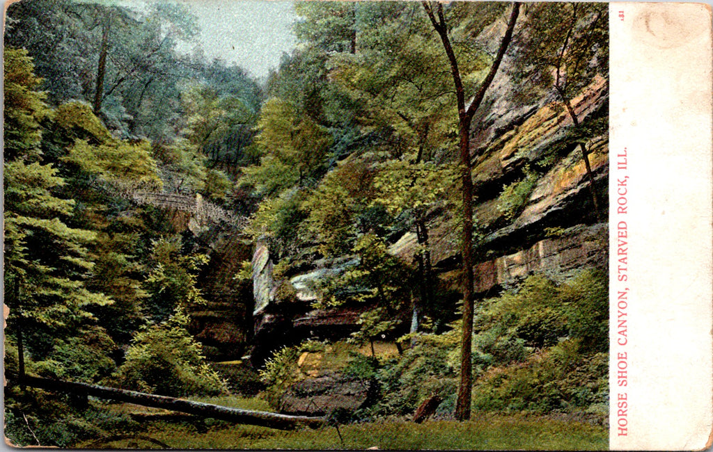 IL, Starved Rock - Horse Shoe Canyon - 1910 postcard - 2k1145