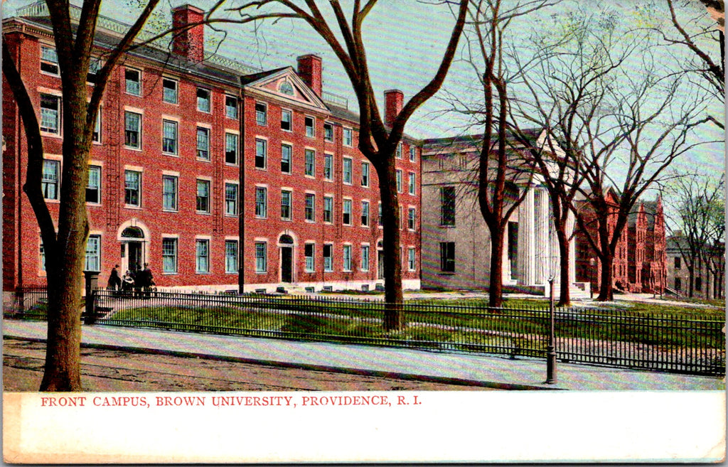 RI, Providence - Brown University, Front Campus - 1913 postcard - 2k1214