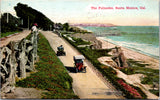 CA, Santa Monica - Palisades cars, pier water etc - 1914 postcard - 2k1322