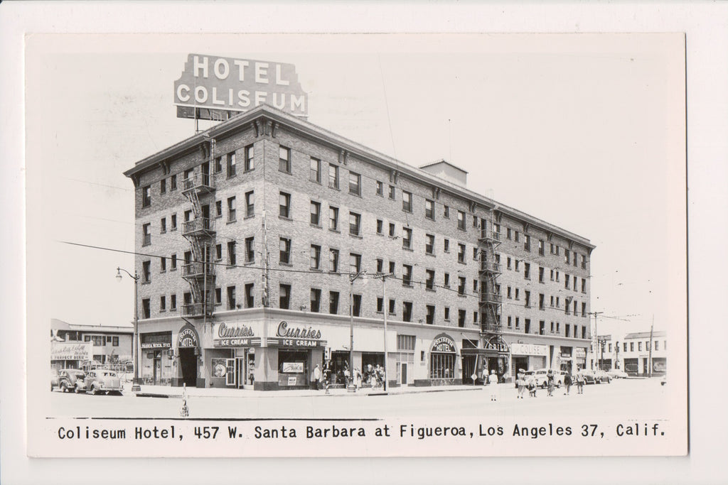 CA, LOS ANGELES - Coliseum Hotel - Curries Ice Cream - RPPC - 2k0013