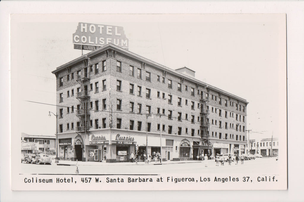 CA, Los Angeles - Coliseum Hotel - Curries Ice Cream - RPPC - 2k0013