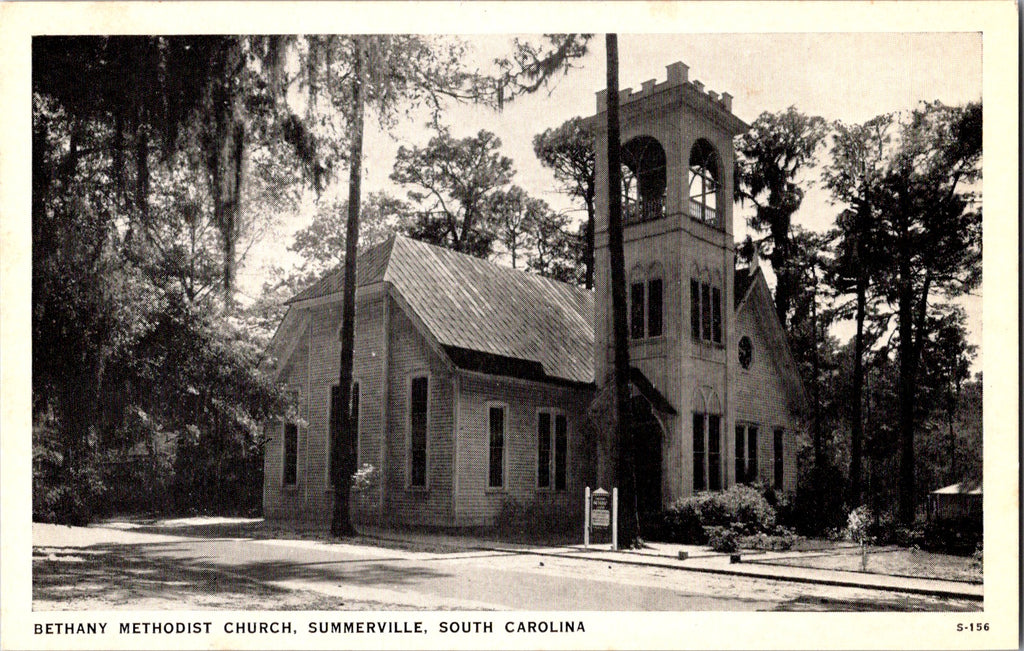 SC, Summerville - BETHANY METHODIST Bethany Church - postcard - 2k0051
