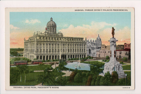 Foreign postcard - HAVANA, Cuba - PRESIDENTS HOUSE, and area - 2k0141