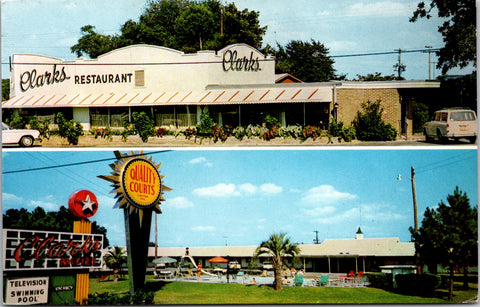 SC, SANTEE - CLARKS MOTEL and Restaurant - postcard - 2k0188